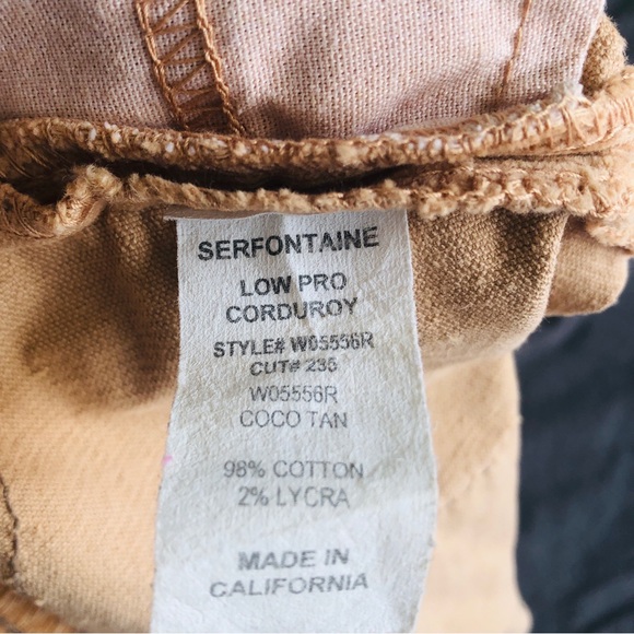 Serfontaine Low Pro Corduroy, size 30, Soft, Coco Tan - Picture 7 of 11